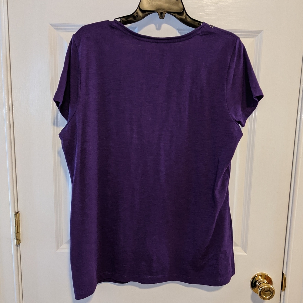 "New* Embellished T-shirt, purple in XL - Picture 4 of 6